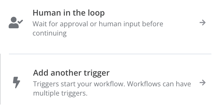 Add trigger to start the workflow