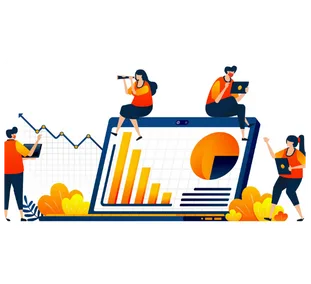 Enterprise data analytics and reporting dashboard with team