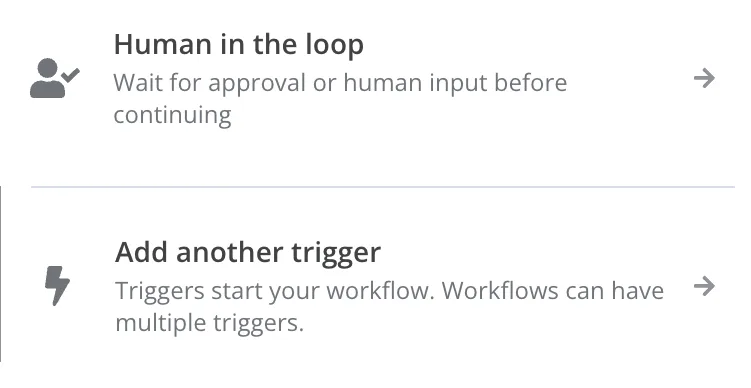 Add trigger to start the workflow