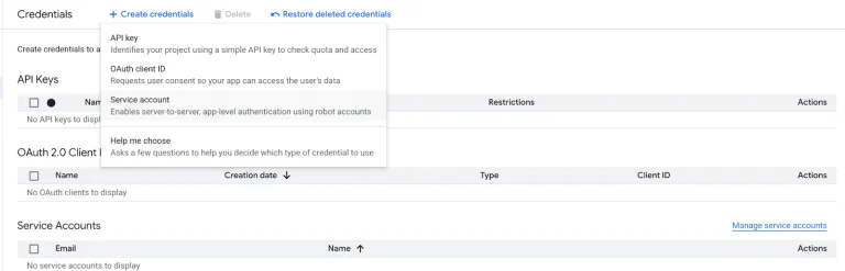 Create OAuth Client ID