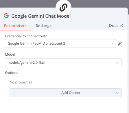 Google Gemini Chat Model