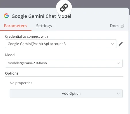 Google Gemini Chat Model