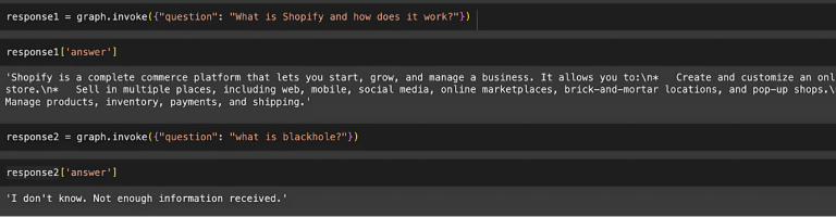 Out of context and within context RAG testing
