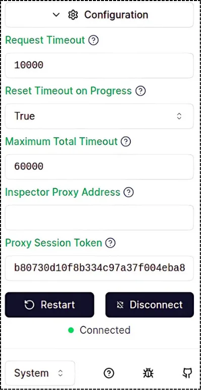 Adding Session Token in MCP Inspector