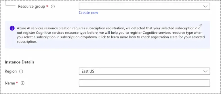 Create a project under the Azure OpenAI resource group