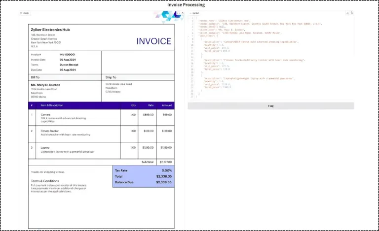 Invoice testing - user input